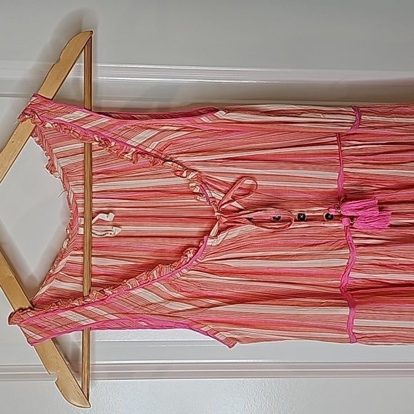 Anthropologie Cream, Orange & Pink Visayas Striped Jumpsuit - XS - Picture 7 of 11